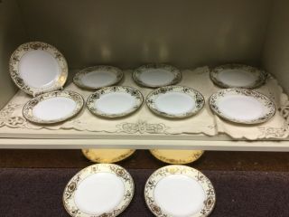 Vintage Noritake/175/christmas/ Ball Ornament Bread / Butter Plates Set Of 10