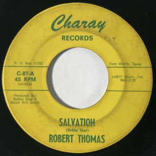 Robert Thomas Salvation / Soul Of A Man Charay Northern Soul 45 Hear
