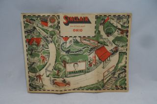 Great 1931 Sinclair Ohio Road Map Great Graphics Got 2 See This One
