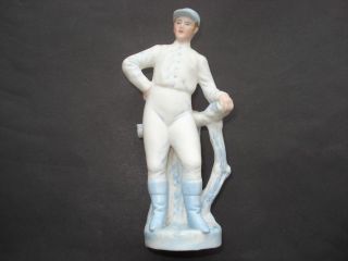 C1900 Vintage Jockey Vase/spill Holder China Figure