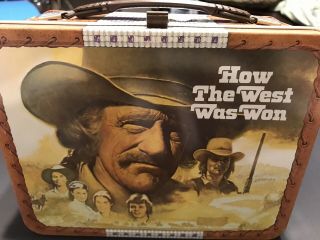Vintage 1973 How The West Was Won - James Arness - Lunchbox W/ Thermos