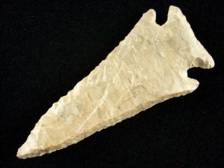 Fine Authentic 3 1/2 Inch Kentucky Kirk Corner Notched Point Arrowheads