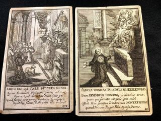 Two Very Old Religious Engraving From 1600s