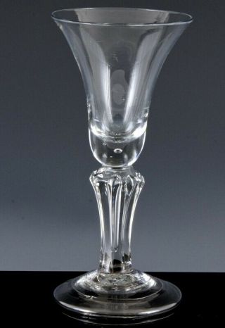 Fancy Early Antique Georgian Victorian Large Size Hand Blown Wine Glass Goblet