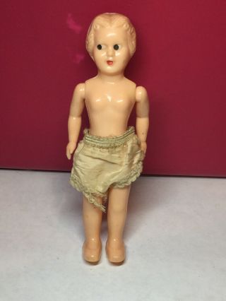 Antique Vintage Celluloid 6” Girl Figure With Shorts