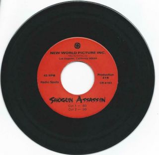Shogun Assassin Radio Spots Promo 7 " Single