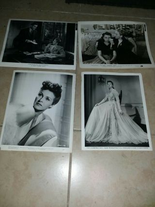 4 Vintage 8 X 10 Photos Of Film Actress Nancy Kelly Ds9010