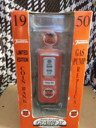 1950 Phillips 66 Gas Pump Coin Bank Collectable