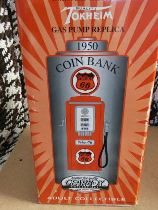 1950 Phillips 66 Gas Pump Coin Bank Collectable 3