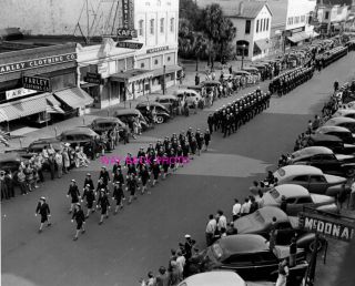 Navy Waves & Sailors March In Brunswick,  Ga,  1944 - - 8 By 10 Reprint Photo