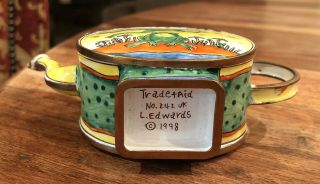 Trade Plus Aid Miniature Enamel Teapot No.  242 By L.  Edwards 1998 “Leapfrog” 3