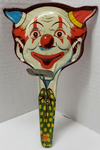 Vintage Usa U.  S.  Metal Toy Party Clown Noise Maker