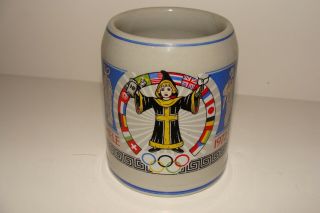 Small Oktoberfest German Beer Mug Stein Munich Germany 1972 Olympics 1/4 Liter