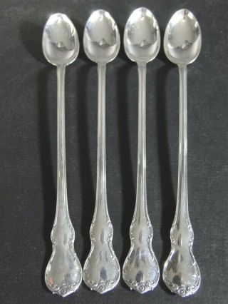 4 Vintage Towle French Provincial Sterling Ice Tea Spoons No Mono X4