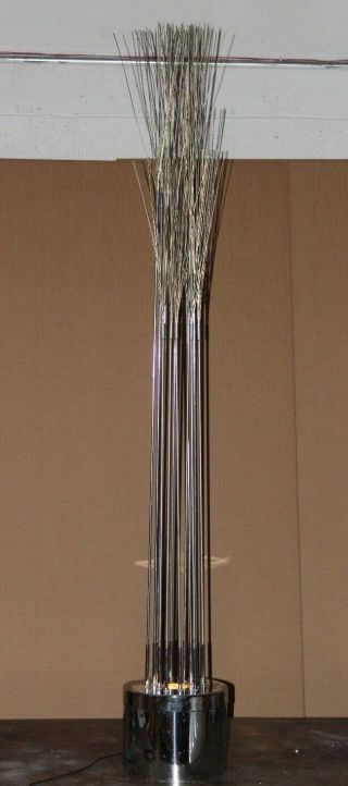 Vintage Mid Century Chrome Floor Lamp By Curtis Jere Reeds