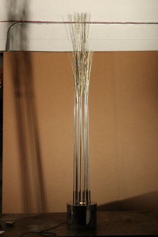 VINTAGE MID CENTURY CHROME FLOOR LAMP BY CURTIS JERE REEDS 3