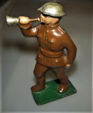 Vintage Barclay Manoil Lead Soldier Toy Army Bugle Bugler Blower