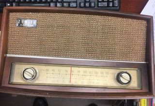 Vintage Zenith G730 Am/fm Radio,  Wood Cabinet,  Tube Radio Model G - 730, .