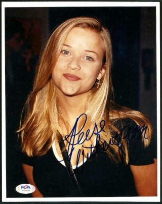 Reese Witherspoon Actress Vintage Signed 8 X 10 Photograph Psa/dna