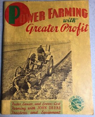 Reprint 1937 John Deere Power Farming Advertising Sales Brochure 112 Pgs