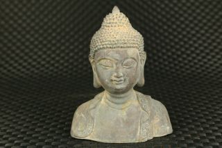 Chinese Old Bronze Handwork Buddha Statue Figure