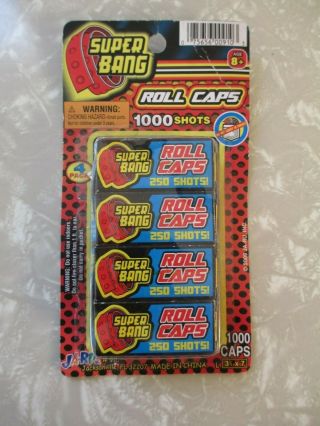 Bang Roll Caps 1000 Shots In Package 4 Boxes Of 250 Each Ja - Ru 1990s