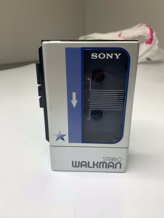 Vintage Sony Wm - 8 Walkman Stereo Cassette Player Portable &