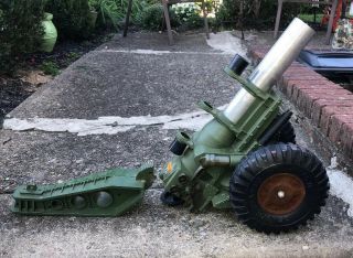 Vintage Deluxe Reading Mighty Mo Howitzer Artillery Cannon Toy Parts Military