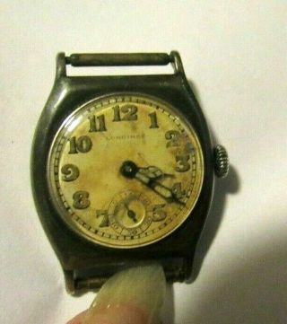 Longines 16 Jewel Antique Watch In A Sterling Silver Case 4491316 Circa 1925