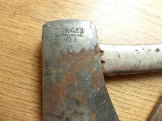 Vintage Marble ' s No.  3 Axe Hatchet Gladstone Mich with metal shield 2