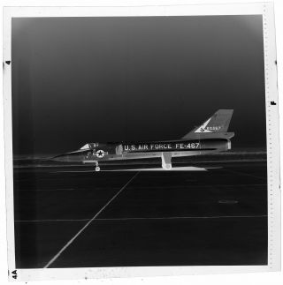 896 1962 NEGATIVE.  MILITARY AVIATION,  U.  S.  AIR FORCE FE - 467 JET PLANE EDWARDS AFB 2