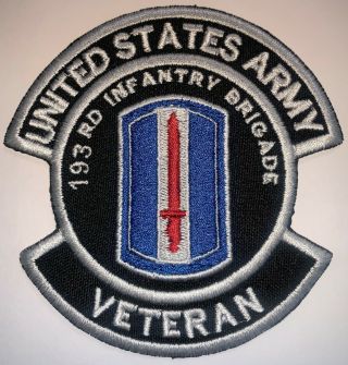 Us Army 193rd Infantry Brigade Veteran Patch Glue On (b90)