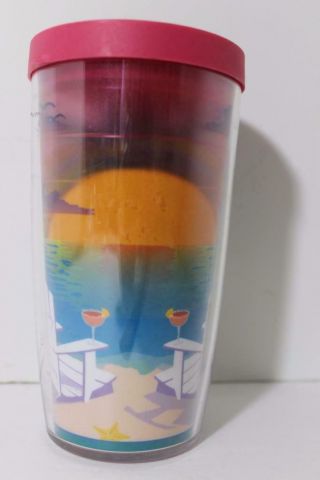 Tervis Pink Beach Summer Sunset Tumbler With Lid - Wonderful R