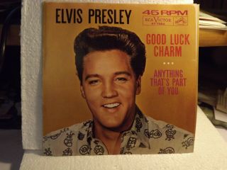 Elvis Presley Picture Sleeve - - " Good Luck Charm/ Anything That 