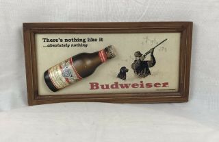 Budweiser 3d Sign 8.  5” X 4.  5” Duck Hunting There’s Nothing Like It 2006 Rivers