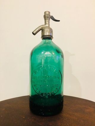 Vintage Soda Bottle,  Sea Green,  Argentina
