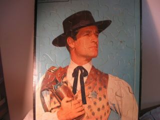 Vtg.  1958 Wyatt Earp Frame - Tray Photo Puzzle Hugh O 