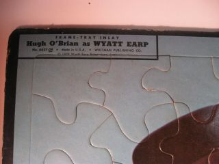 VTG.  1958 Wyatt Earp Frame - Tray Photo Puzzle Hugh O ' Brian 2