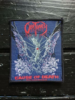 Obituary Cause Of Death Official Vintage Woven Patch Bolt Thrower Deicide Cancer