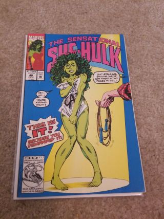 The Sensational She - Hulk 40 (1992) Nude Jump Rope Cover - John Byrne Classic