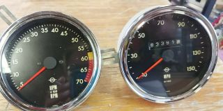 Vintage Opel Gt Speedometer And Tachometer Speedo Tach