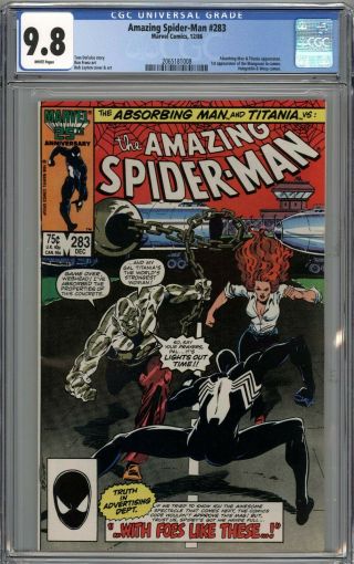 Spider - Man 283 Cgc 9.  8 Nm/mt 1st Appearance Of The Mongoose White Pages