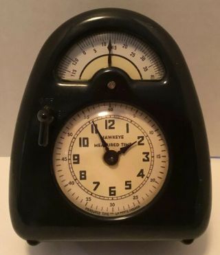 Vintage Hawkeye Measured Time Isamu Noguchi Clock Timer Alarm Bakelite