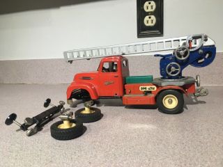 Rare Schuco N6080 Vintage Fire Truck - Parts Only - Look
