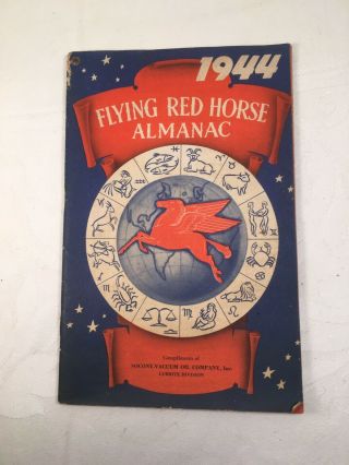 Vintage - Socony - Vacuum Oil - 1944 Flying Red Horse Almanac