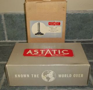 Vintage Astatic Model Jt - 30 Crystal Microphone W/ Box.