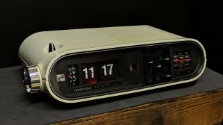 Vintage Toshiba Flip Clock Space Age Mid Century Modern Retro Eames