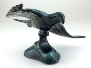 Vintage Blue Mountain Pottery Hawk Flying Bird Drip Glaze Ornament 535grams L910 2