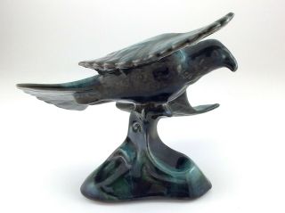 Vintage Blue Mountain Pottery Hawk Flying Bird Drip Glaze Ornament 535grams L910 3