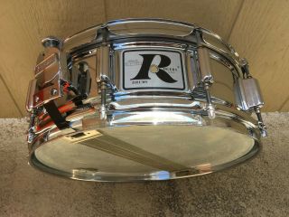 Vintage Rogers 10 Chrome Steel Snare Drum.  5x14 "